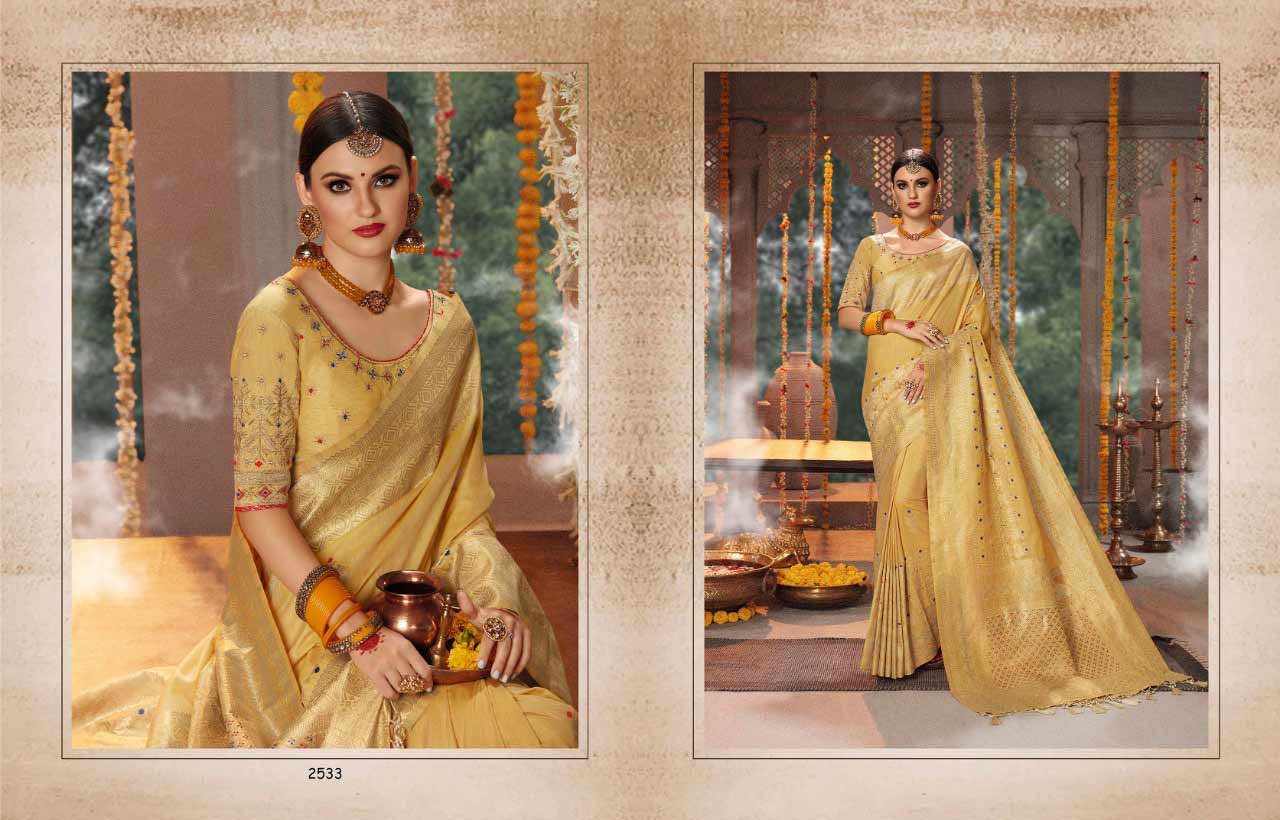 Kessi Rajdhani Silk Cotton Jacquard Banarasi Silk Saree Kessi Rajdhani Silk Cotton Jacquard Banarasi Silk Saree